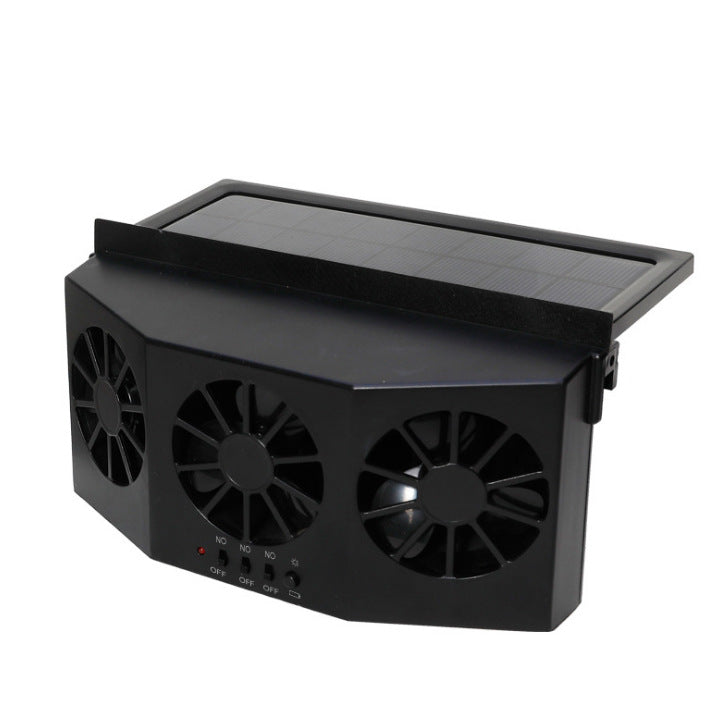 Auxiliary Cooling Inside The Car, Solar Car Exhaust Fan, Three Air Outlets, Cooling Fan