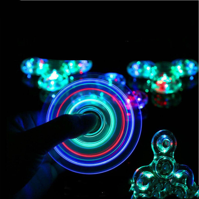 Luminous LED Light Fidget Spinner Hand Top Spinners Glow in Dark Light