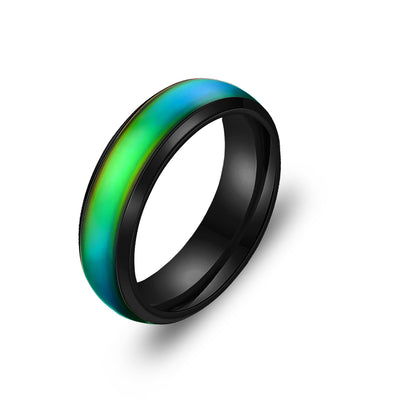 Men's And Women's Fashion Simple Temperature-sensitive Color Changing Ring
