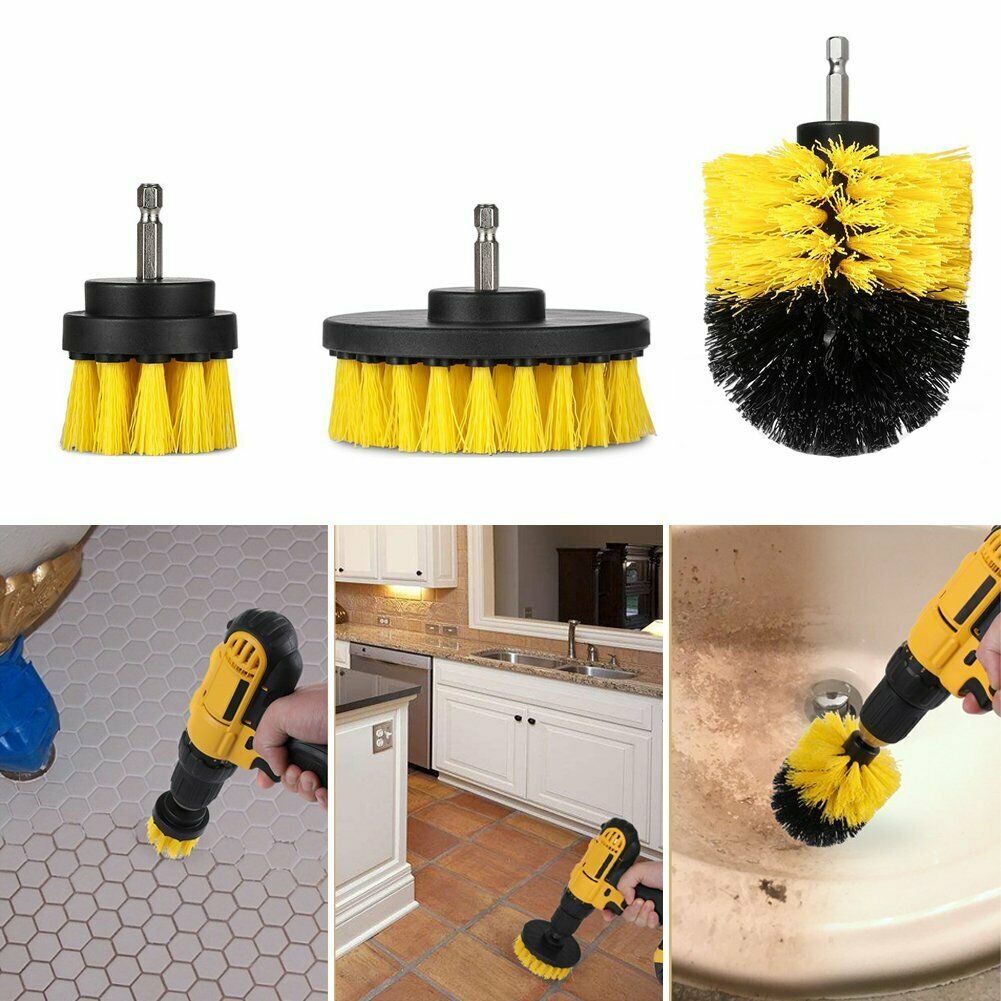 Drill Brush Set Power Scrubber Brushes for Car Wash Cleaning Carpet Tile Grout