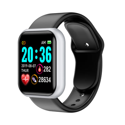 Compatible with Apple , Y68 Color Screen Smart Bracelet Heart Rate Blood Pressure Blood Oxygen