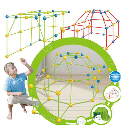 Children's Building Fortress Building Castle Plastic Insert Assembling Building Block Educational Toy