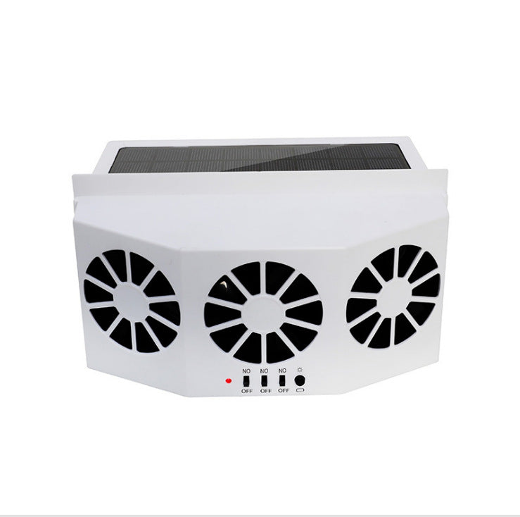 Auxiliary Cooling Inside The Car, Solar Car Exhaust Fan, Three Air Outlets, Cooling Fan