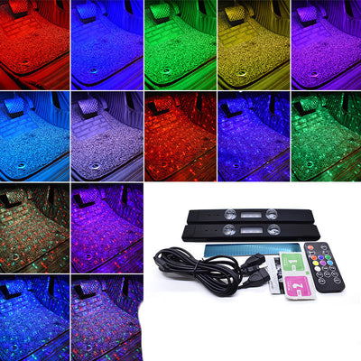 Foot Soles Full Of Stars LED Atmosphere Light Car Wireless Atmosphere Sound