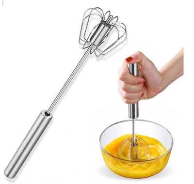 Semi-Automatic Egg Whisk Hand Push Egg Beater Stainless Steel Blender Mixer Whis