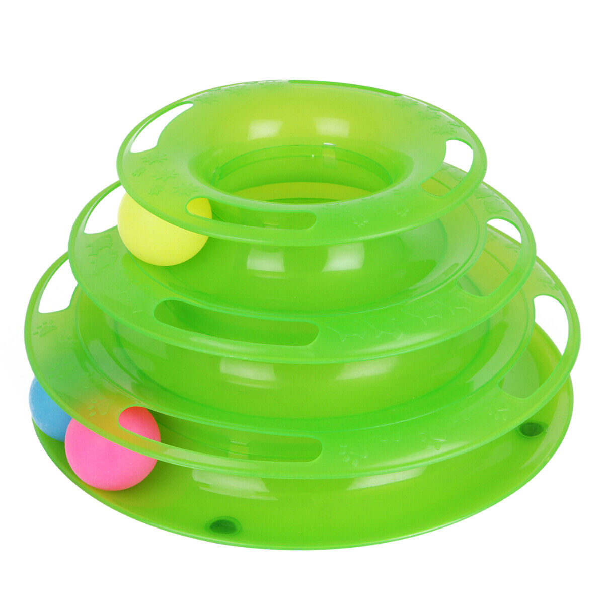 Pet Cat Crazy Ball Disk Interactive Toys Amusement Plate Trilaminar Funny Toy