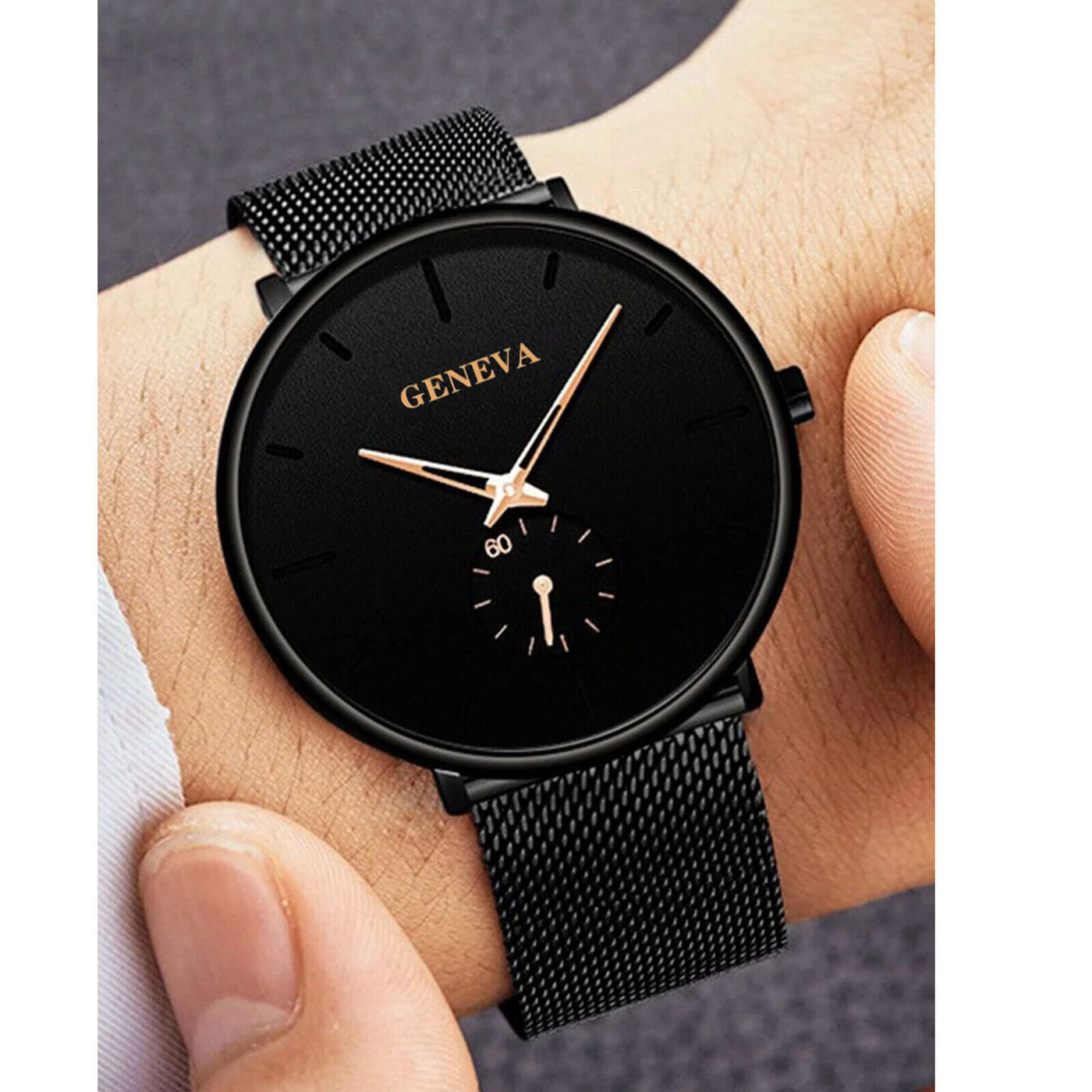 Men Quartz Watch Relojes De Hombre Minimalist Ultra Stainless Steel Band Watches