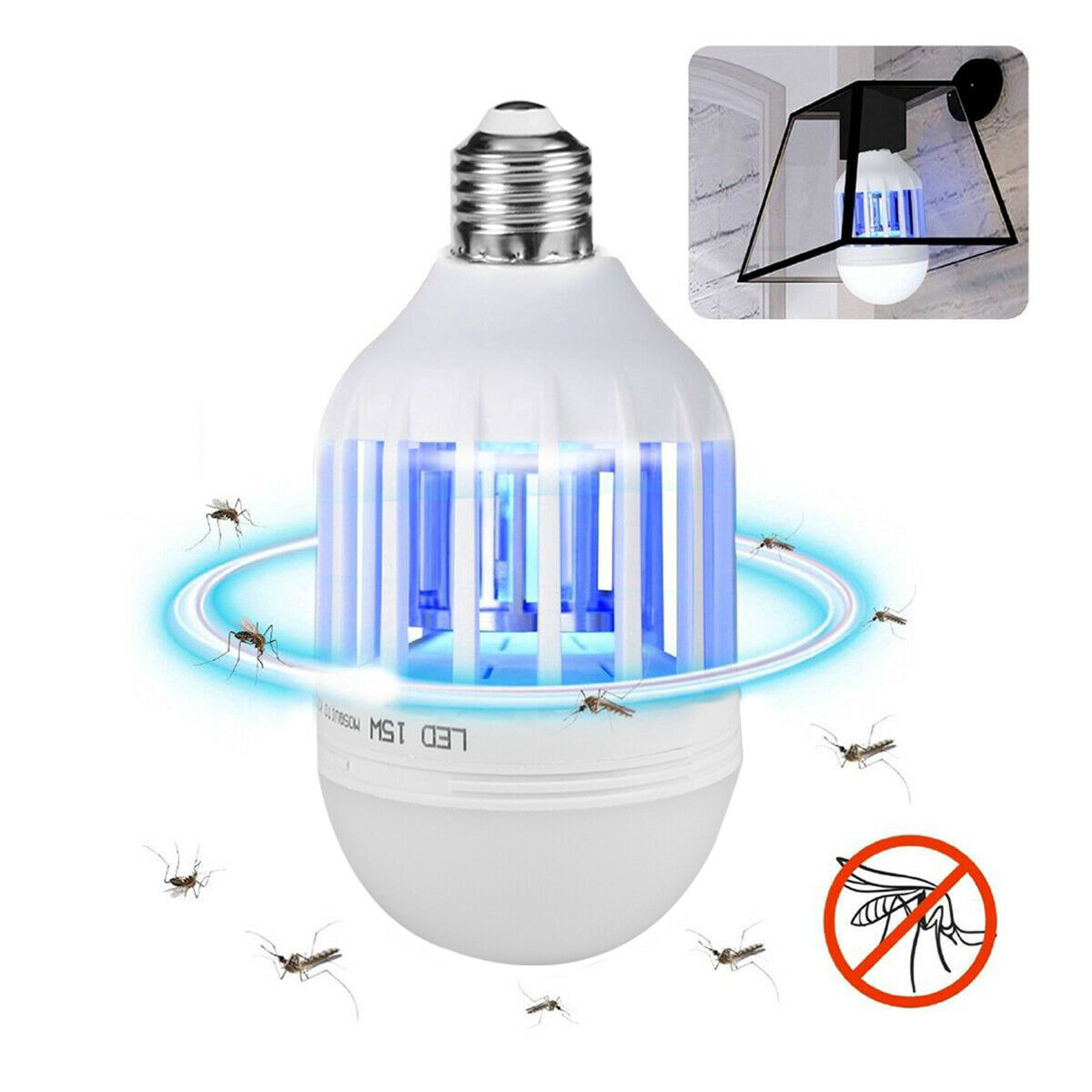 Bug Zapper Light Bulb Mosquito Lamp Fly Trap Killer Indoor Outdoor Insect E26 E27