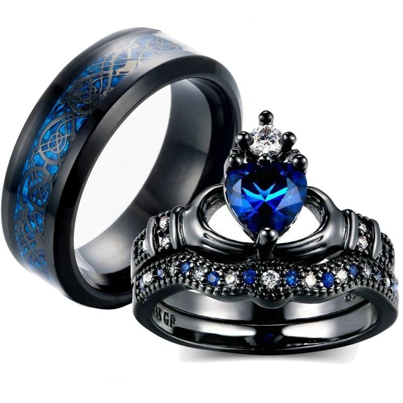 Crown love sapphire female ring