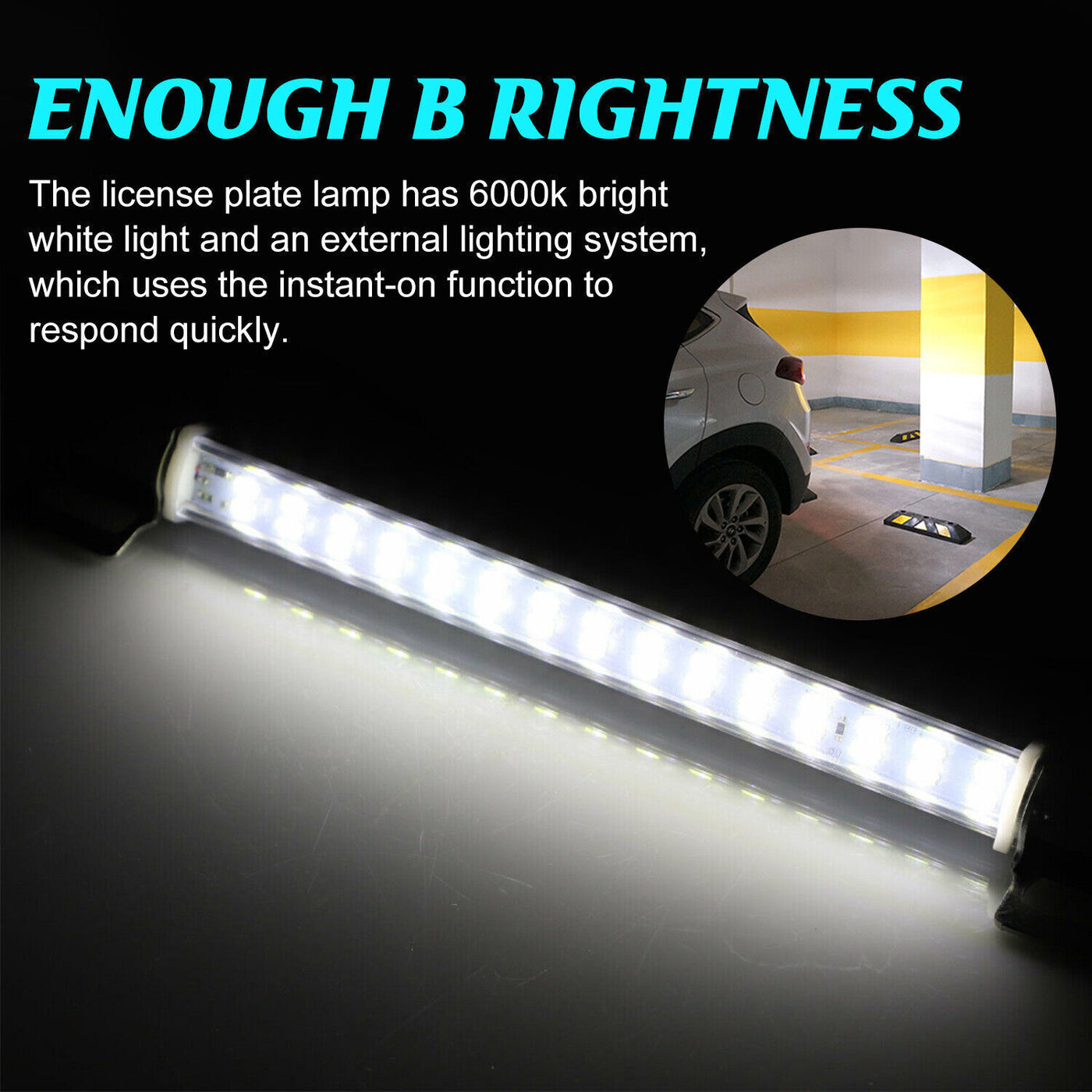 Universal License Plate LED Lamp Back Light Bar For Car SUV Truck RV 6000K White