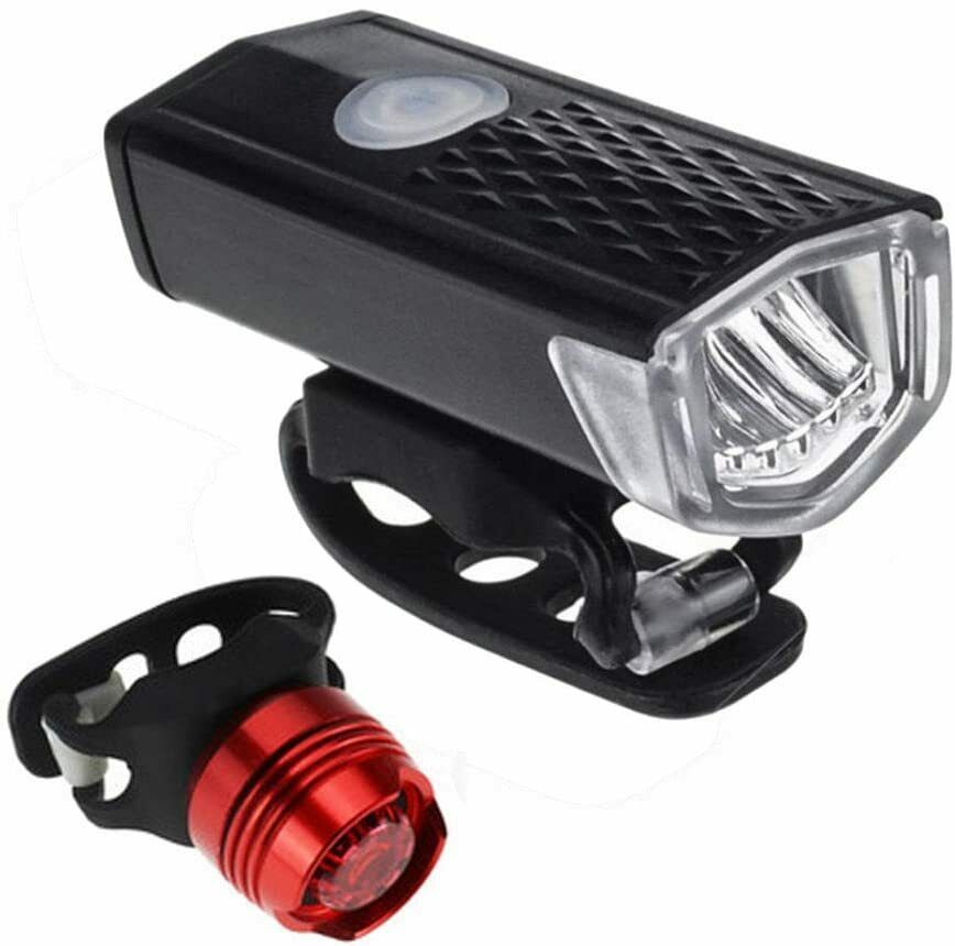 USB Rechargeable LED Bicycle Headlight Bike Head Light Front Rear Lamp Cycling