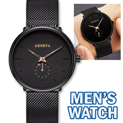 Men Quartz Watch Relojes De Hombre Minimalist Ultra Stainless Steel Band Watches